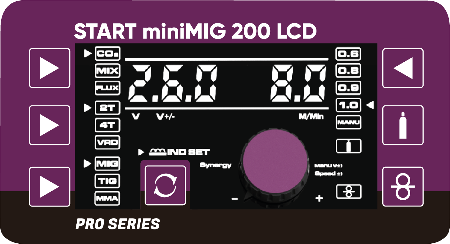 START miniMIG 200 LCD Сварочный полуавтомат 2W202L — изображение 7