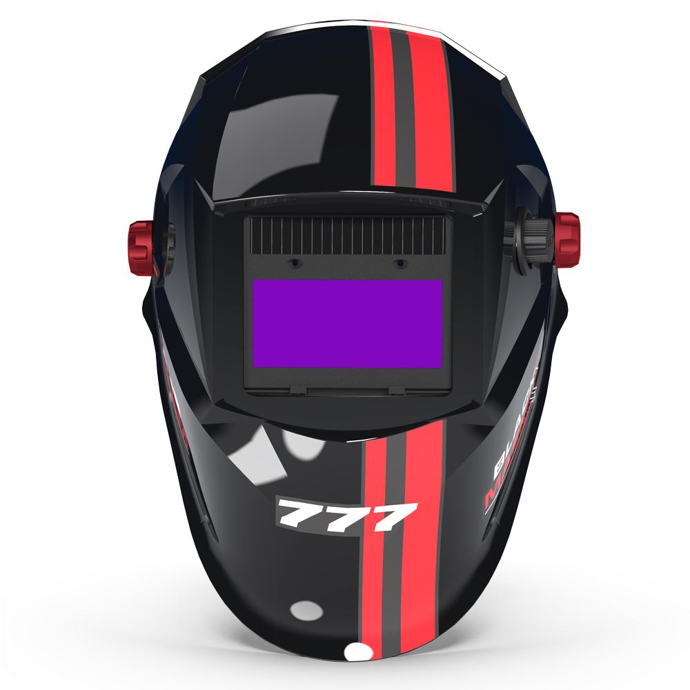 Маска сварщика хамелеон BLACK MASK c АСФ 777 51ST777SS (с наклейками) — изображение 2