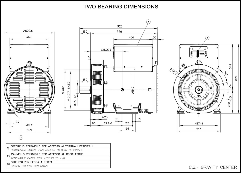 Mecc Alte ECO38-2М/4C SAE 1/14 (200 кВт) — изображение 3