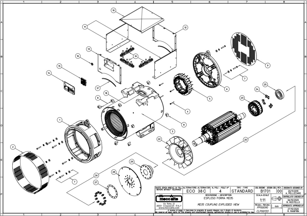 Mecc Alte ECO38-2М/4C SAE 1/14 (200 кВт) — изображение 4