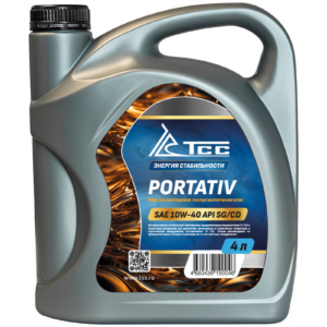 Масло моторное полусинтетическое универсальное SAE 10W-40, API SG/CD (PORTATIV, канистра 4л/ Motor oil 4liter can)